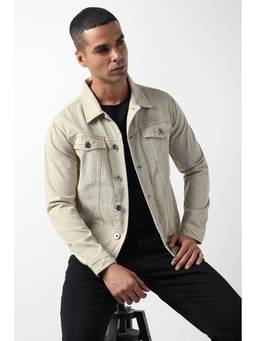 Van Heusen - Men Beige Solid Jacket