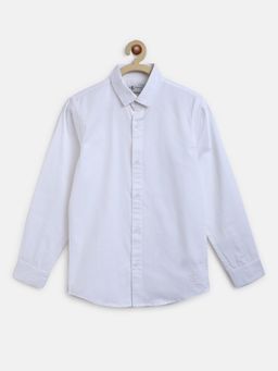 Tales & Stories - Baby Boy's Solid White Cotton Regular Fit Shirt
