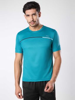 Black Panther - Men Blue Solid Sports T-shirt