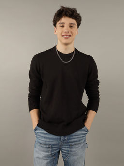 American Eagle - Men Black Crew Neck Sweater