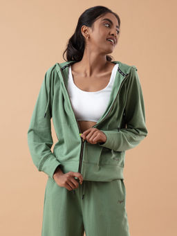 Nykd by Nykaa - Nykd All Day Your Go-to Full Zip Hoodie - NYAT083 Jade Green