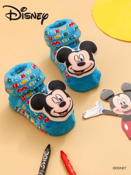 Yellow Bee - Blue Disney Mickey Mouse 3D Socks for Boys