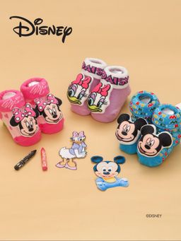 Yellow Bee - Mickey & Minnie Mouse, Daisy Duck 3D Socks for Boys & Girls (Pack of 3)