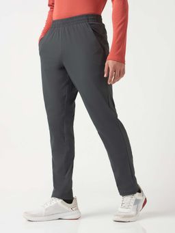 Technosport - Men Grey Solid Relaxed Fit Sports Trackpant
