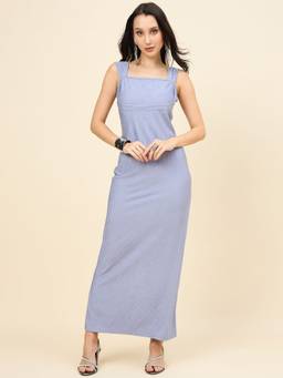 AAYU - Women Textured Purple Bodycon Dress