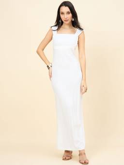 AAYU - Women Textured White Bodycon Dress