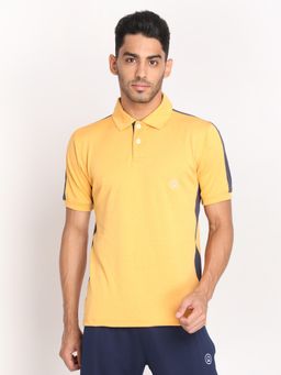 CHKOKKO - Mens Gym Regular Fit Sports Yellow T-shirt
