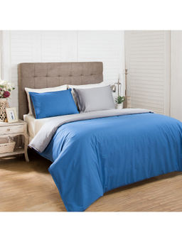 Maspar - Colorart Hannah Solid 200TC Blue Duvet Cover & 2 Pillow Cases (Set of 3)