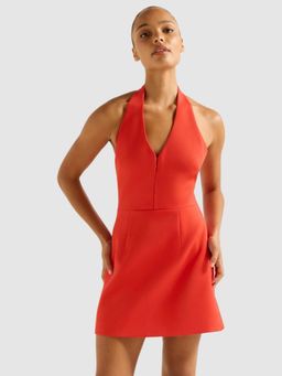 Forever New - Red Ricki Halter Hook And Eye Mini Dress