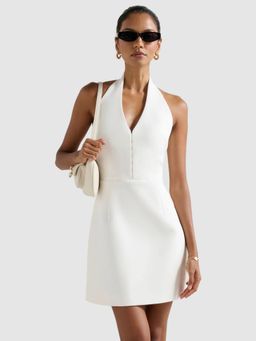Forever New - White Ricki Petite Hook And Eye Mini Dress