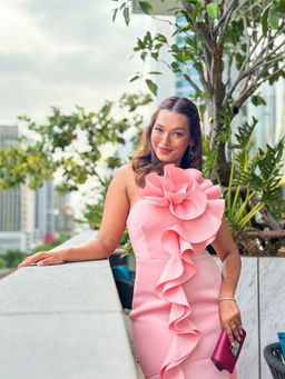 MISS MOSA BY AKANKSHA - Pink Abigail Statement Dress