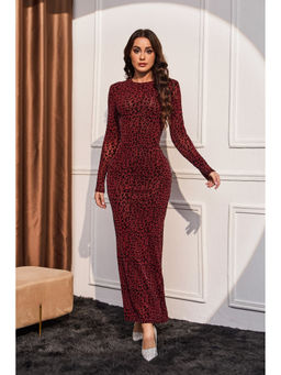 MISS MOSA BY AKANKSHA - Cia Statement Maxi Dress In Maroon