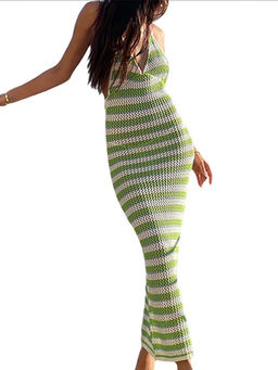 MISS MOSA BY AKANKSHA - Green Evelia Luxe Soft Knit Dress