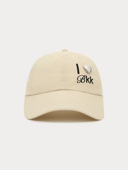 Pomelo - Embroidered Cap with Hardware Detail - Beige