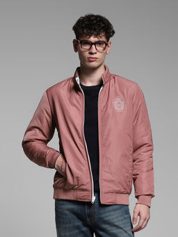 Jack & Jones - Pink Regular Fit Bomber Reversible Jacket