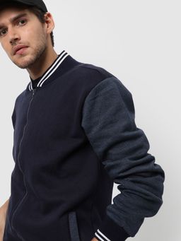 Campus Sutra - Colorblocked Varsity Jacket Constrast