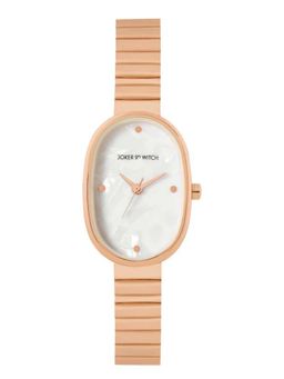 Joker and Witch - Joker & Witch Eterna White MOP Oval Dial Rose Gold Linked Chain Strap Watch - AMWW1190 (M)