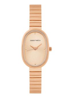 Joker and Witch - Joker & Witch Eterna Rose Gold Sunray Oval Dial Rose Gold Linked Chain Strap Watch - AMWW1192 (M)