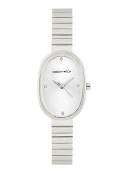 Joker and Witch - Joker & Witch Eterna Silver Sunray Oval Dial Silver Linked Chain Strap Watch - AMWW1195 (M)