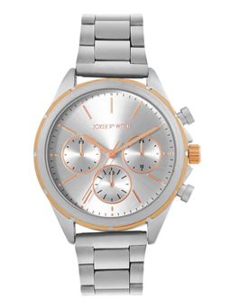 Joker and Witch - Joker & Witch Dubai Silver Sunray Dial Silver Linked Chain Strap Watch - AMWW1209 (M)