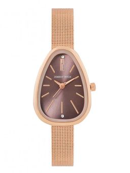 Joker and Witch - Joker & Witch Maris Brown Sunray Oval Dial Rose Gold Mesh Strap Watch - AMWW1224 (M)