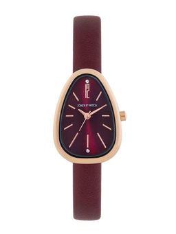 Joker and Witch - Joker & Witch Maris Maroon Sunray Oval Dial Maroon PU Strap Watch - AMWW1226 (M)