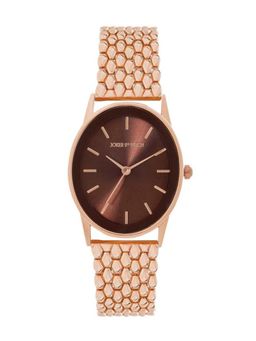 Joker and Witch - Joker & Witch Quisp Mocha Sunray Oval Dial Rose Gold Linked Chain Strap Watch - AMWW1228 (M)