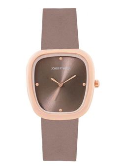 Joker and Witch - Joker & Witch Verity Mocha Square Dial PU Strap Watch - AMWW1233 (M)