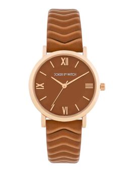 Joker and Witch - Joker & Witch Altair Brown Dial PU Strap Watch - AMWW1259 (M)