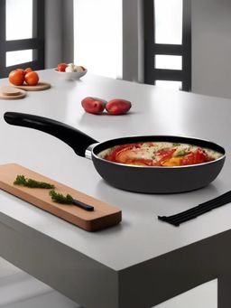 Savya Home - Black Non Stick Fry Pan, 18Cm