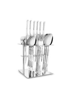FNS - Ignis Stainless Steel Cutlery with Steel Cutlery Hanging Stand (Set Of 25)