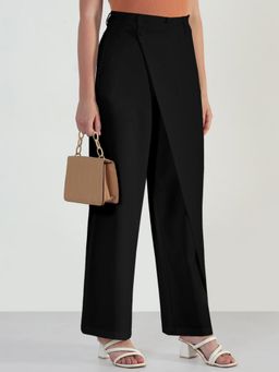 SHOWOFF - Edition Womens Black Straight Fit Trousers