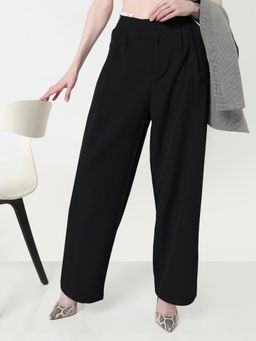 SHOWOFF - Edition Womens Black Pleated Trousers