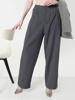 SHOWOFFFF - Edition Womens Grey Pleated Trousers