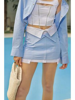 Label Aparna Rawat - Collar skirt - Blue