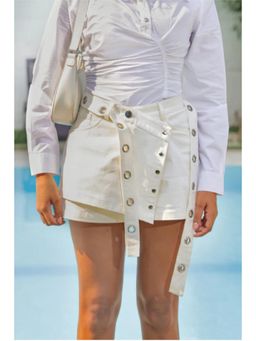 Label Aparna Rawat - White skirt with Belt - White (Set of 2)