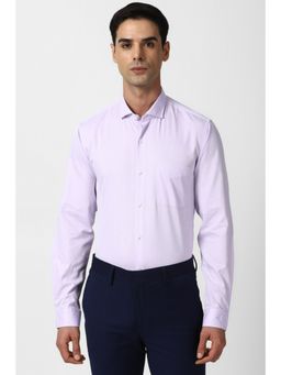 Peter England - Mens Purple Slim Fit Formal Full Sleeves Formal Shirt