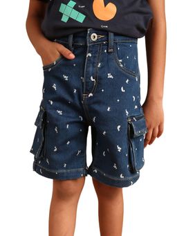 PILOLO - Blue Printed Shorts