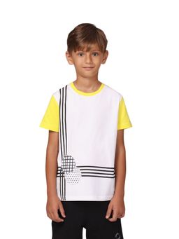 PILOLO - White Printed Round Neck T-Shirt