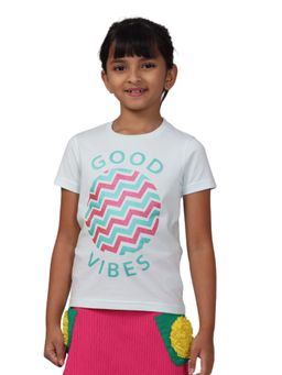 PILOLO - Green Printed Round Neck T-Shirt