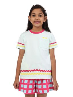 PILOLO - Blue Solid/Plain Round Neck T-Shirt