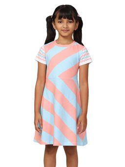 PILOLO - Multi-Color Printed Round Neck Dress