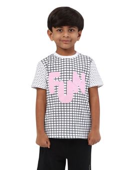 PILOLO - White Printed Round Neck T-Shirt