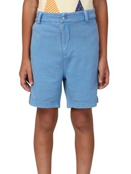PILOLO - Blue Solid/Plain Shorts