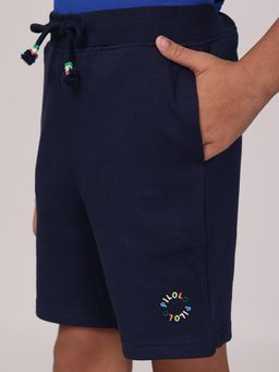 PILOLO - Navy Blue Solid/Plain Shorts