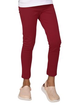 PILOLO - Maroon Solid/Plain Leggings