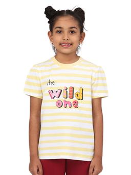 PILOLO - Yellow Stripes Round Neck T-Shirt