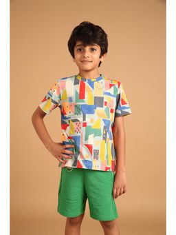 PILOLO - Multi-Color Printed Round Neck T-shirt