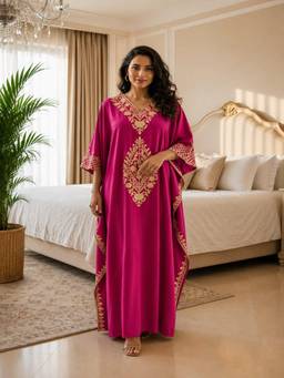 KOI SLEEPWEAR - Moroccan Elegance Embroidered Kaftan
