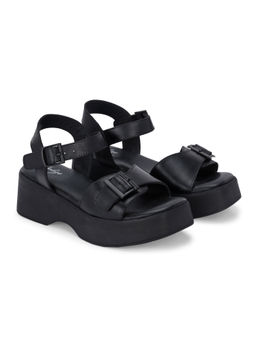 Delize - Women Black Wedges Sandals
